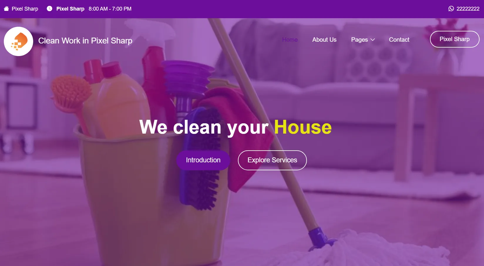 Cleaning service (Purple)