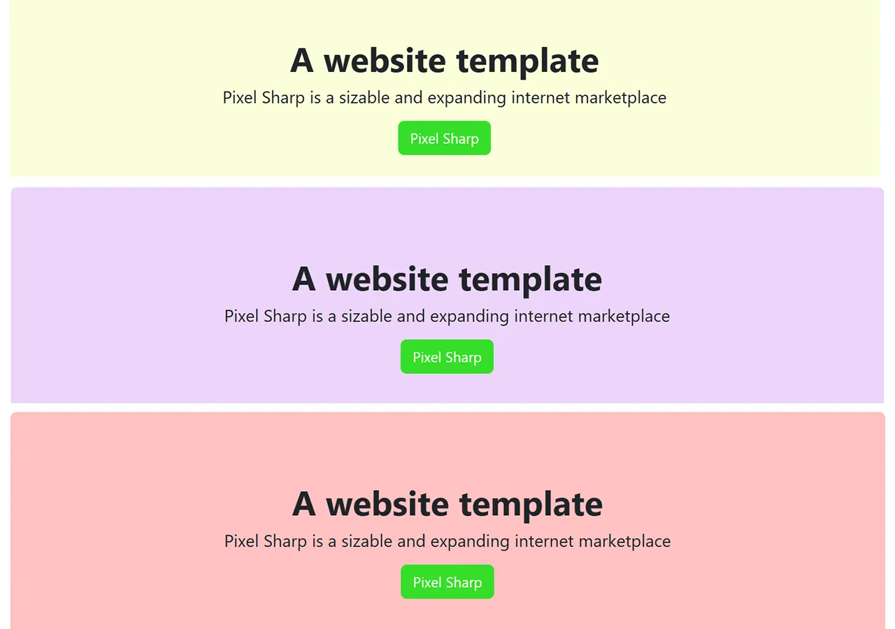 One-page website templates with conveniently located information elements
